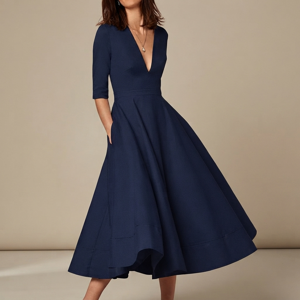 Debbie - Stylish V-Neck Dress