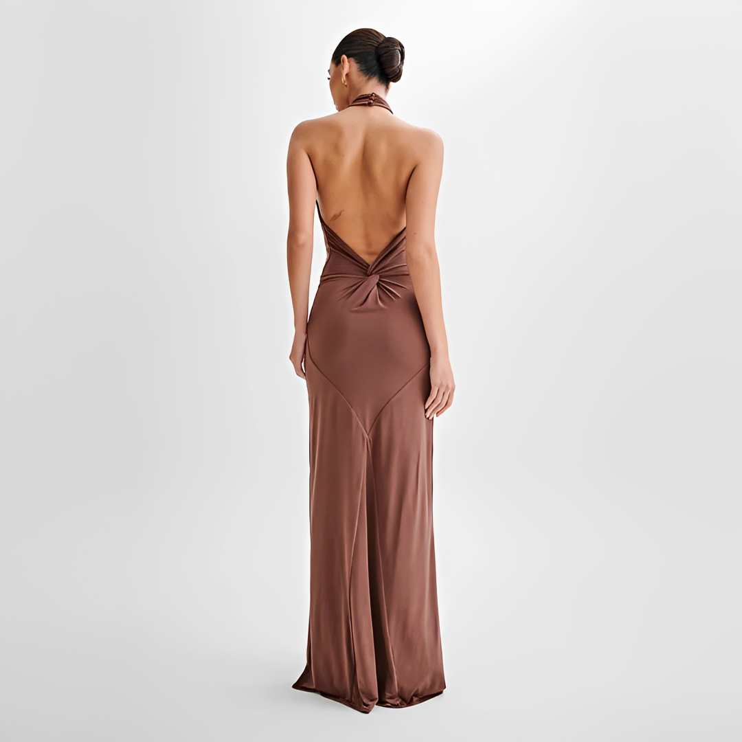 Jianna - Trendy Halter Maxi Dress