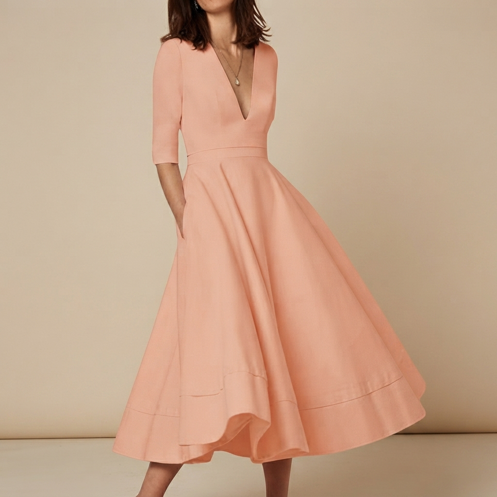 Debbie - Stylish V-Neck Dress