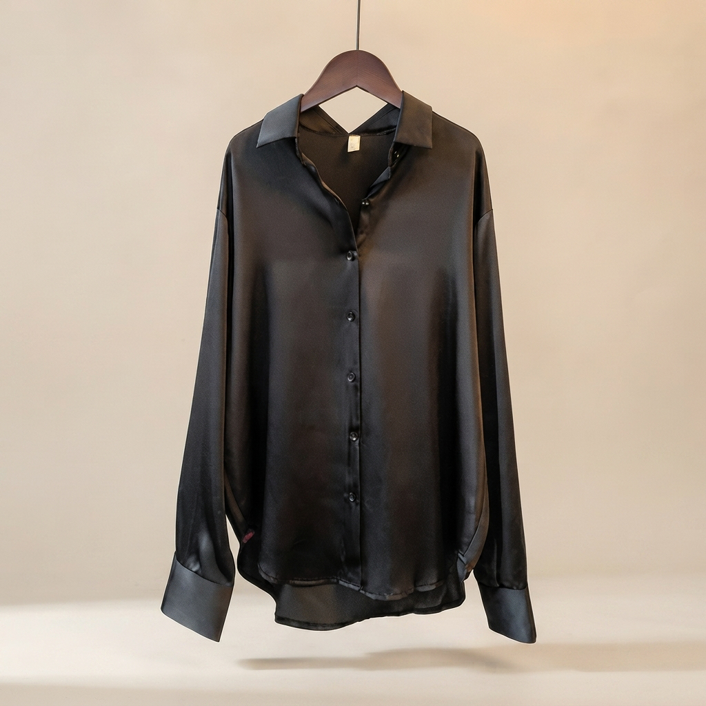 Chazzy - Casual Glossy Blouse