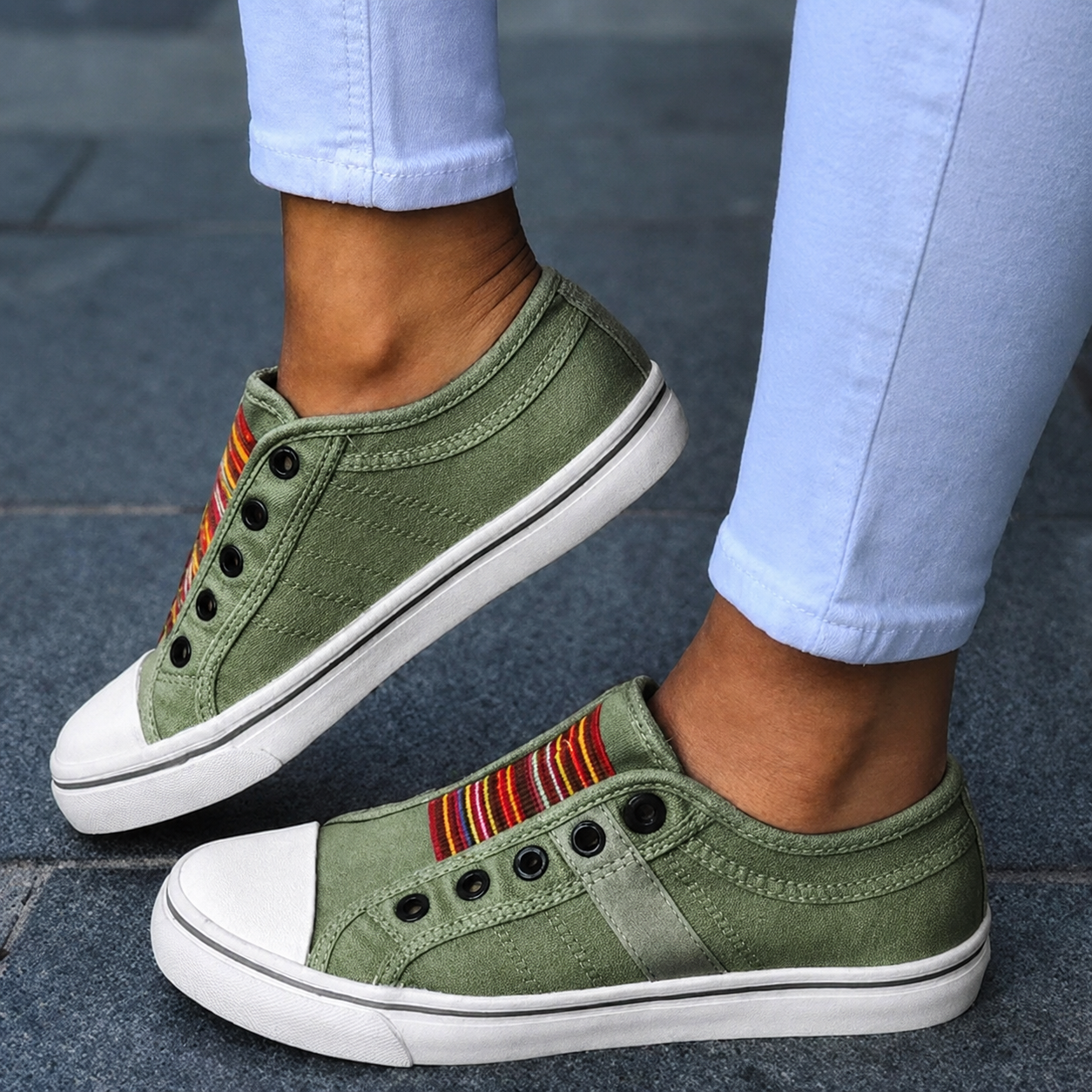 Jorrie - Classic Stretch Canvas Sneakers