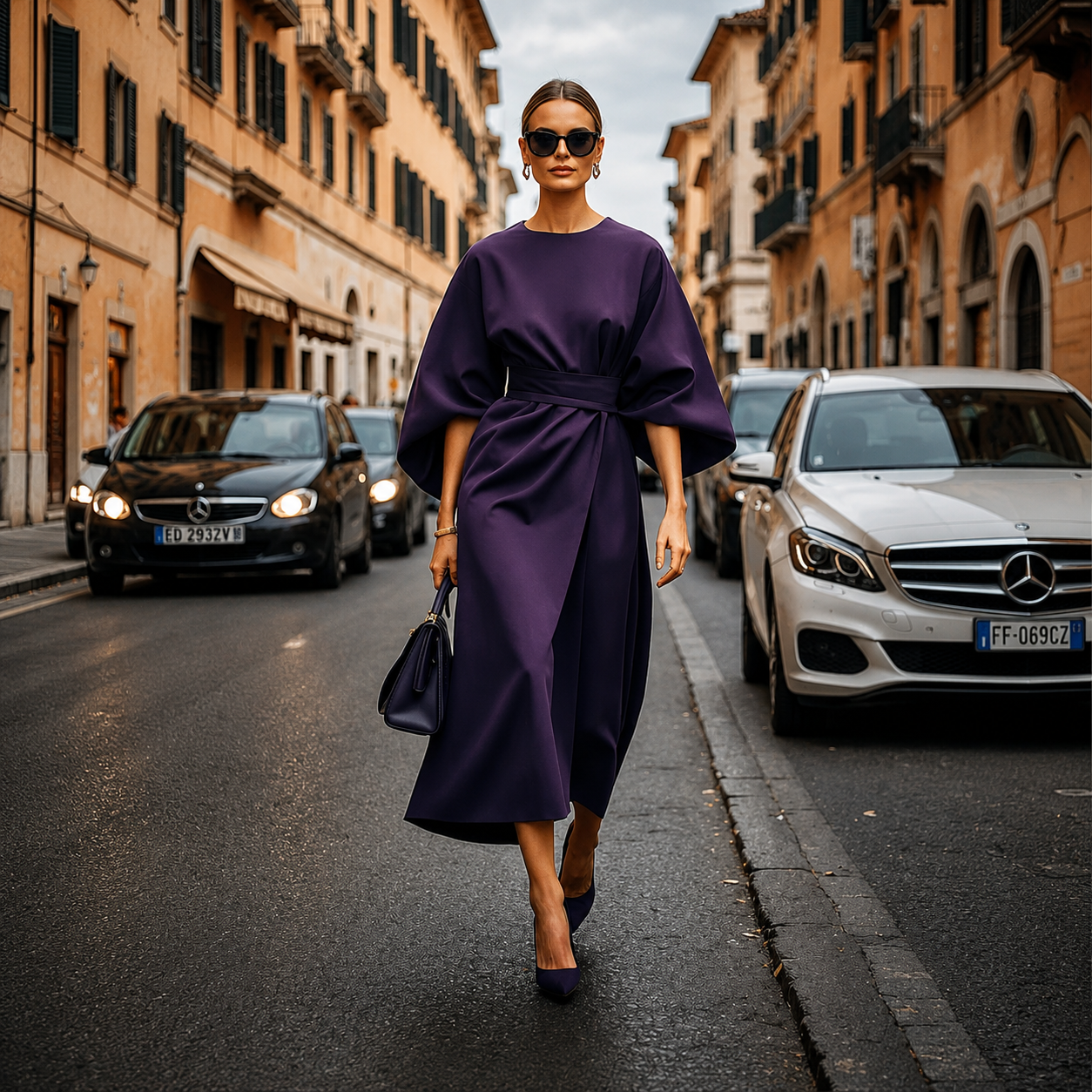 Sonia - Chic Batwing Sleeve Dress