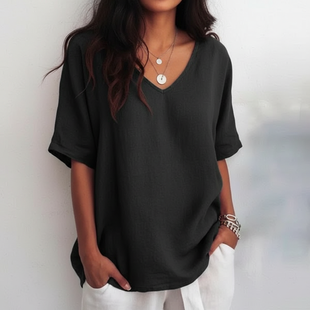 Aurora - Casual Round Neck T-Shirt