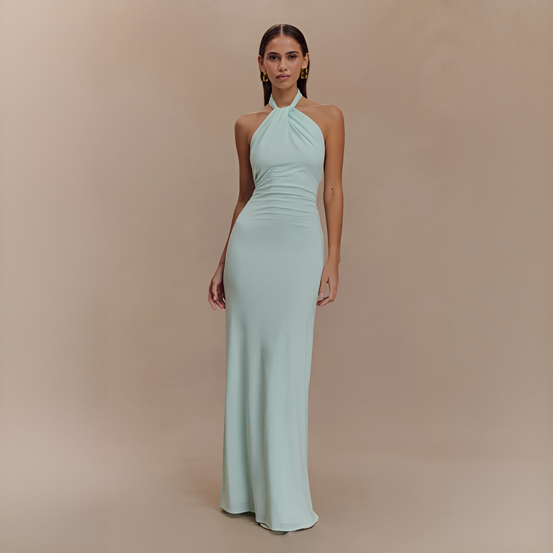 Jianna - Trendy Halter Maxi Dress