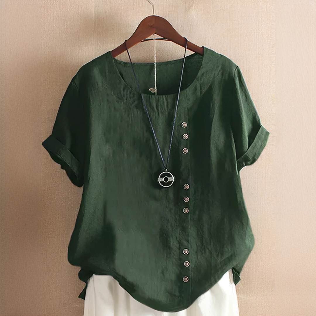 Noelle - Stylish Button Loose-Fit Blouse