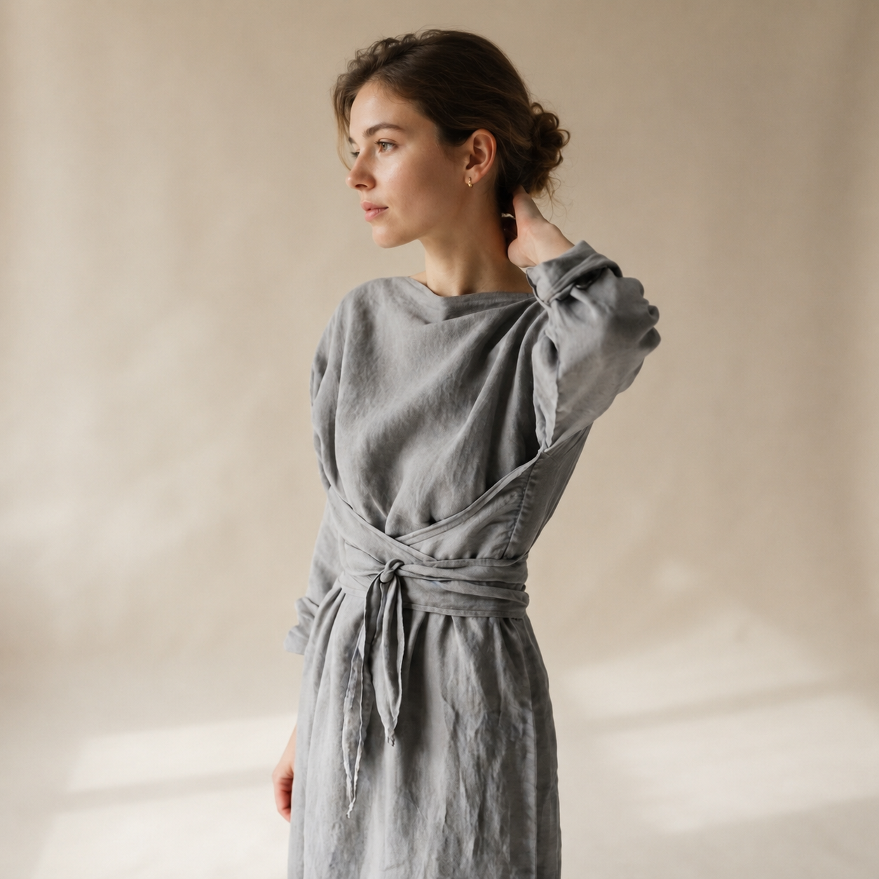Ashlee - Lightweight Lace-Up Loose Maxi Dress