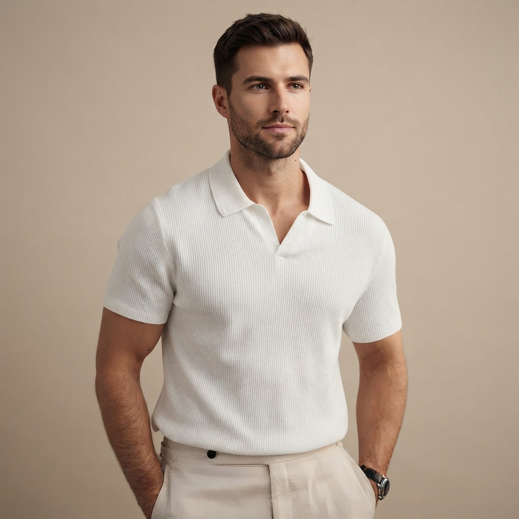 Kenzie - Relaxed Waffle Polo Shirt