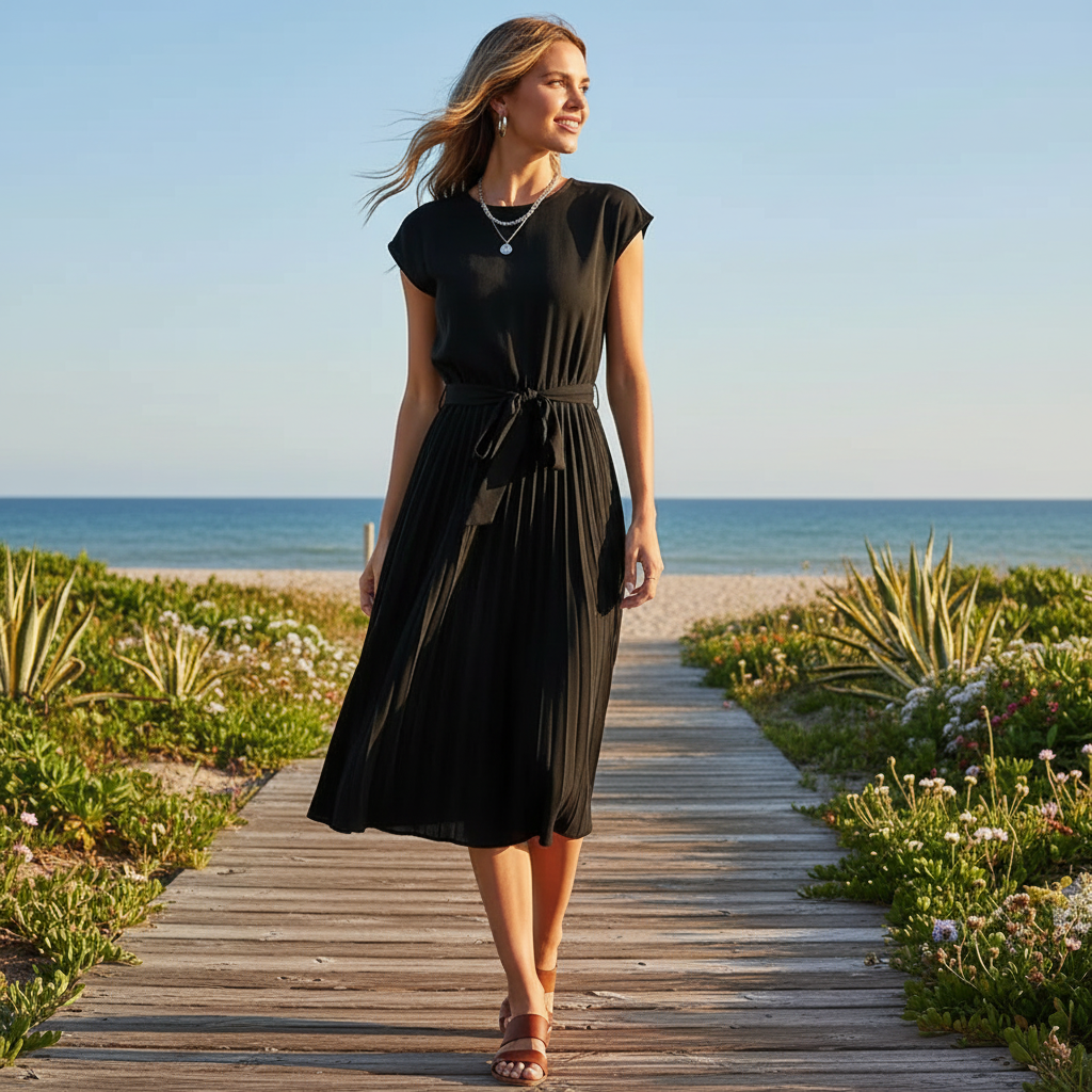 Jelica - Stylish Pleated Midi Dress