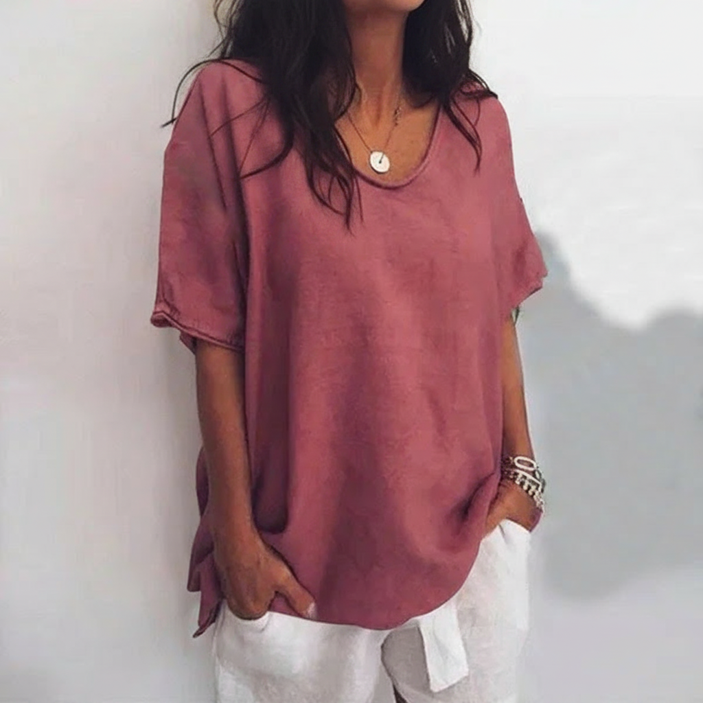 Aurora - Casual Round Neck T-Shirt
