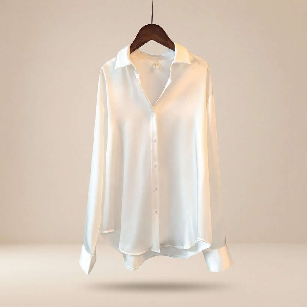 Chazzy - Casual Glossy Blouse