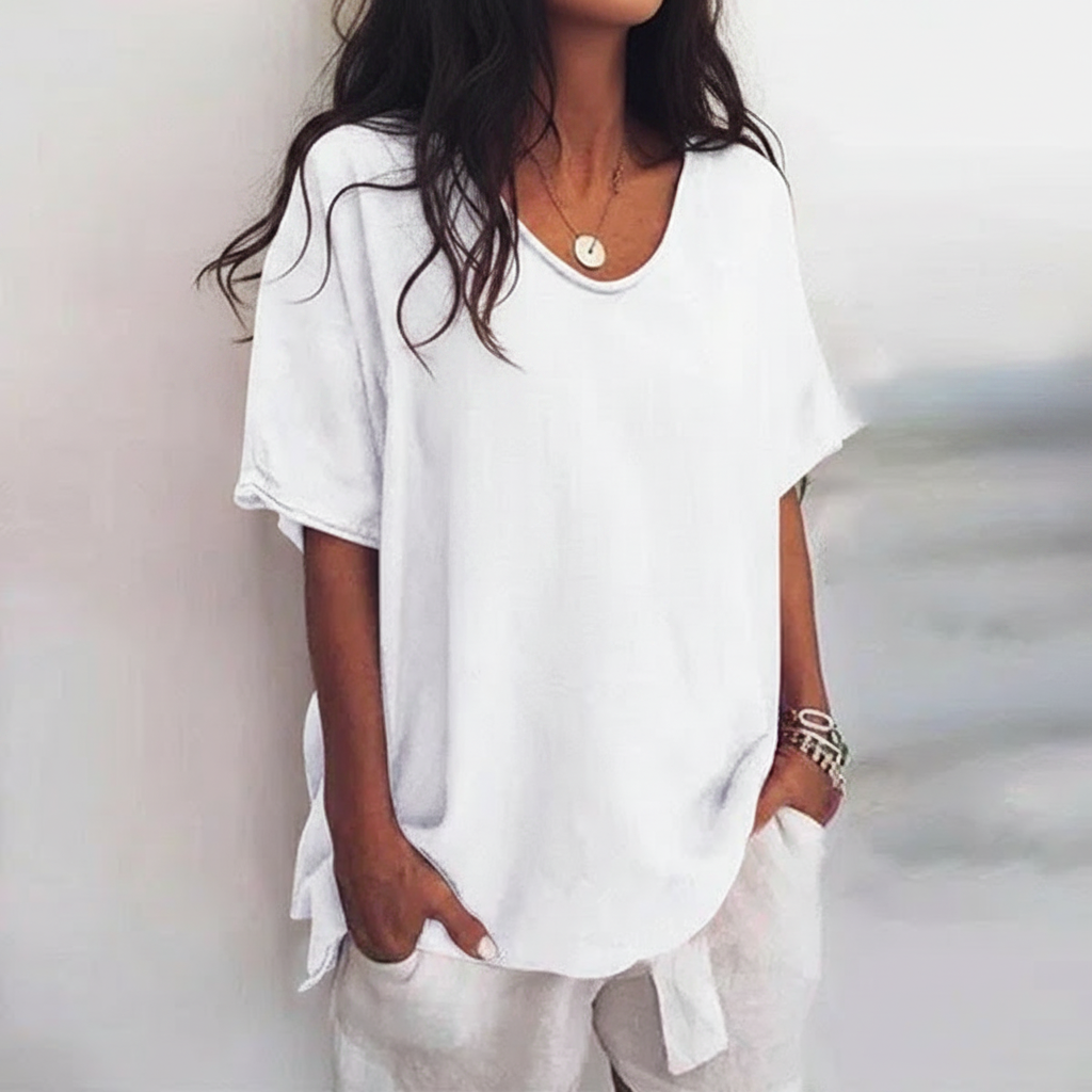 Aurora - Casual Round Neck T-Shirt