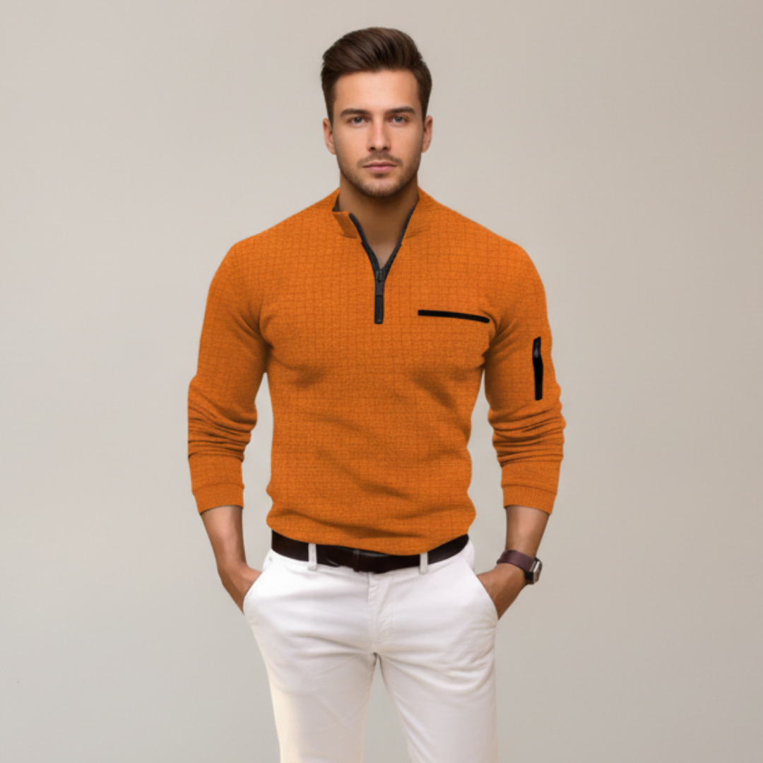 Andrey - Stylish Half-Zip Top