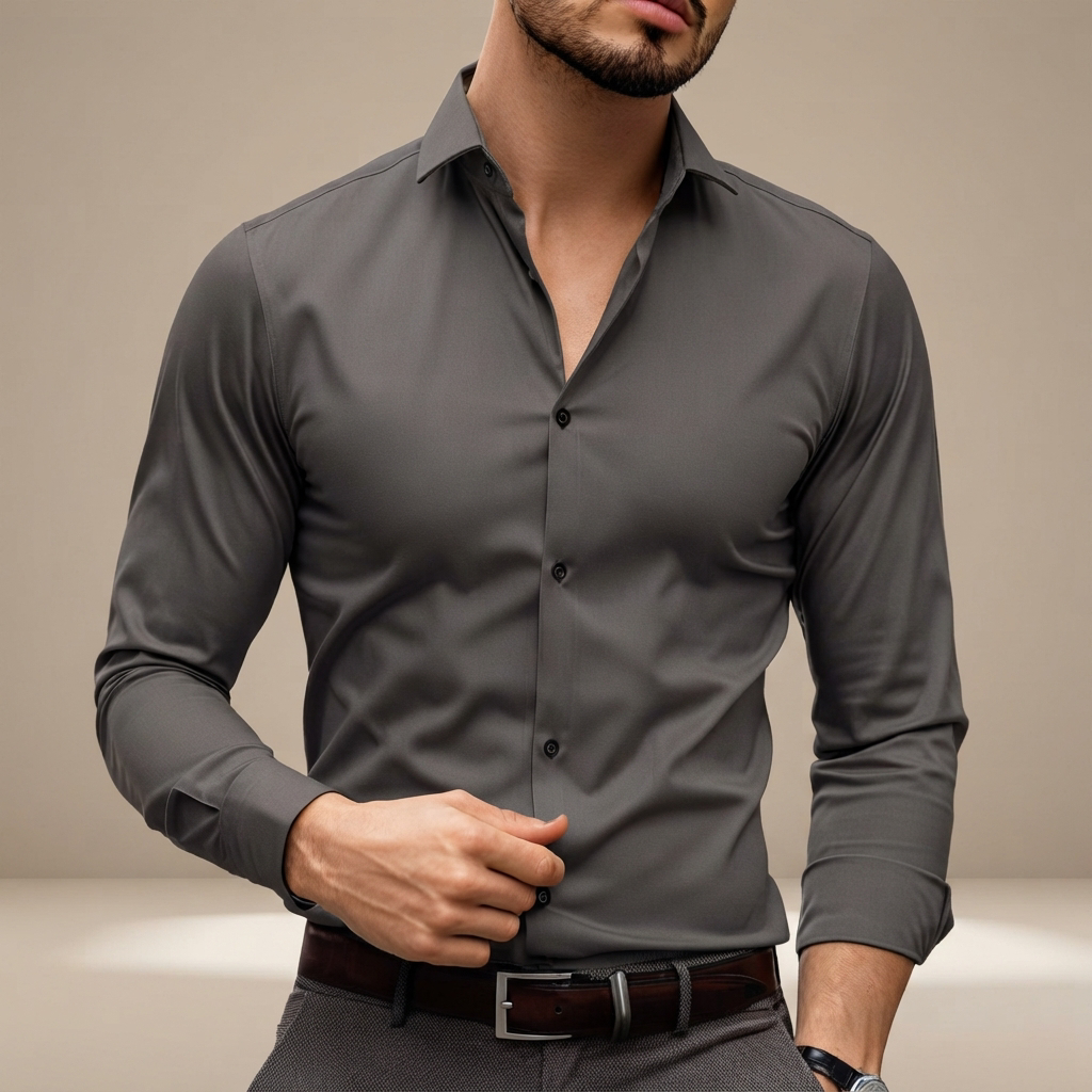 Percy - Easygoing Long-Sleeve Polo Shirt