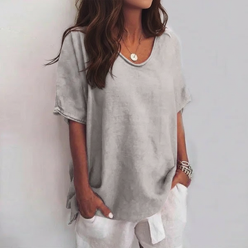 Aurora - Casual Round Neck T-Shirt