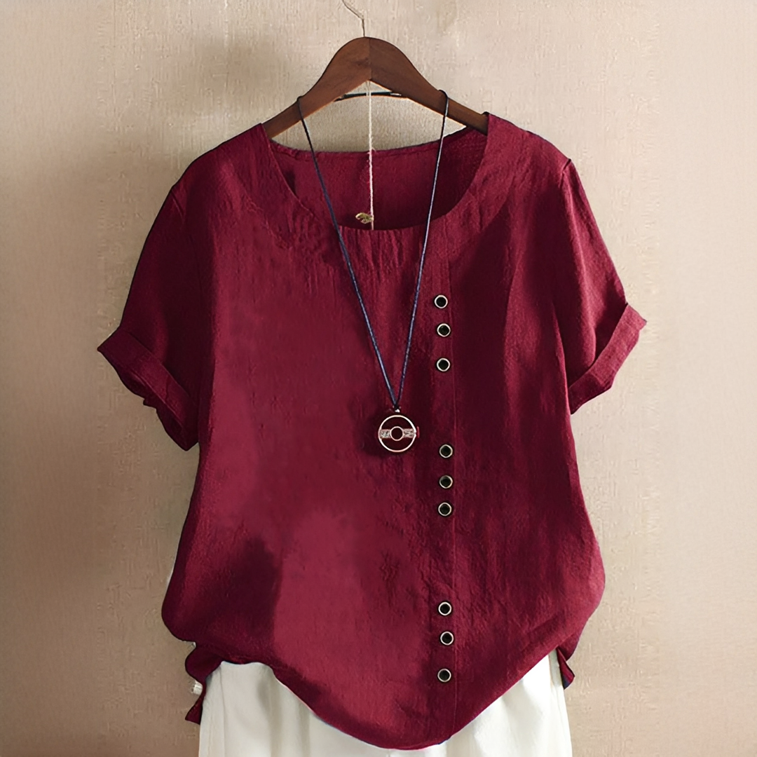 Noelle - Stylish Button Loose-Fit Blouse