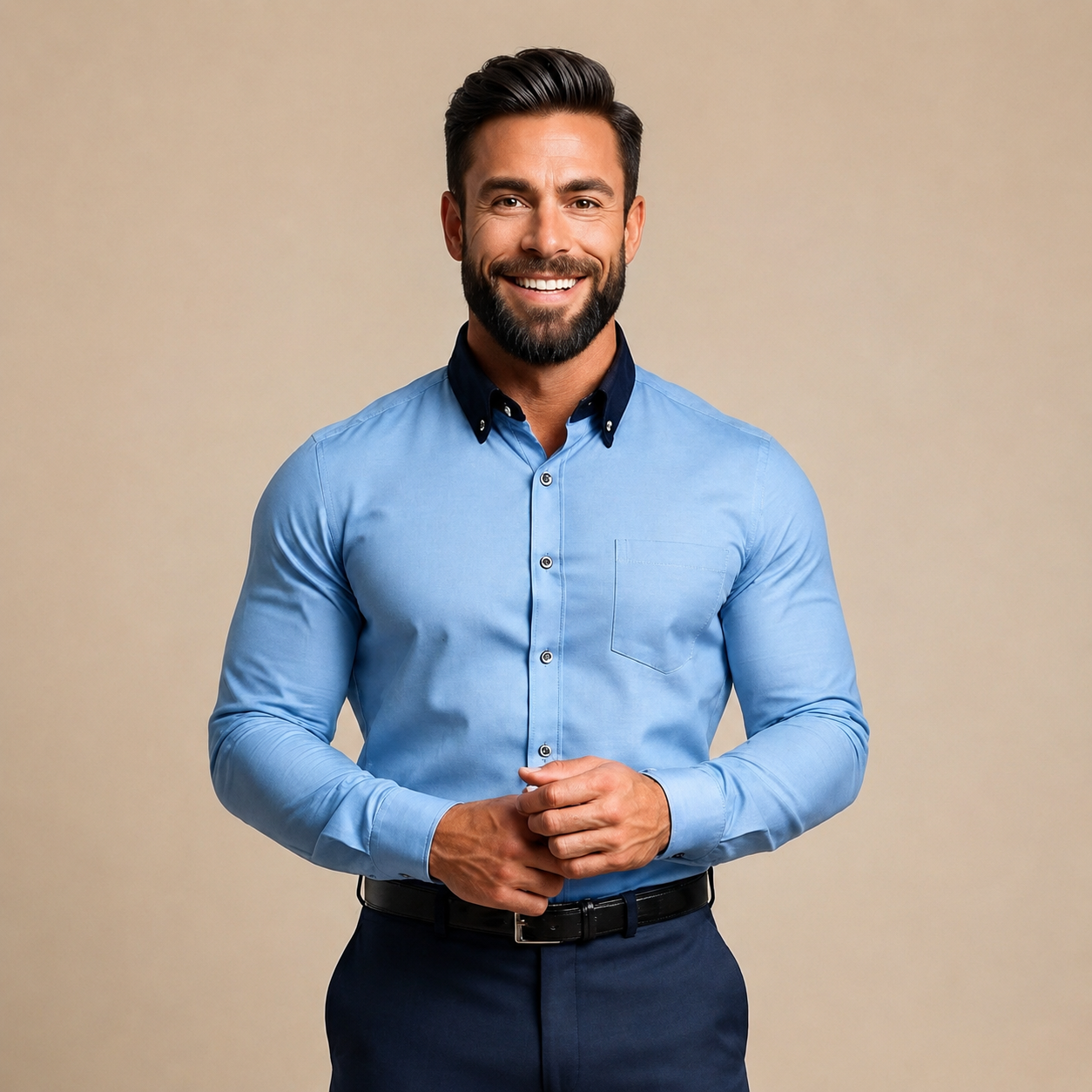 Giovanni - Versatile Long-Sleeve Polo Shirt