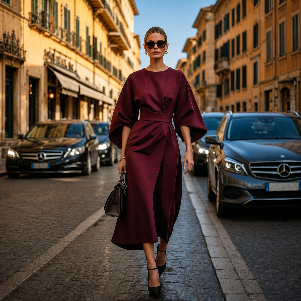Sonia - Chic Batwing Sleeve Dress