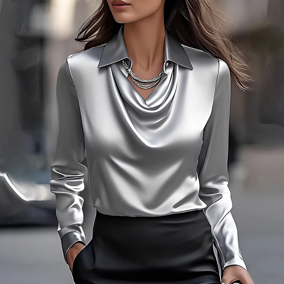 Chiara - Elegant Long Sleeve Blouse