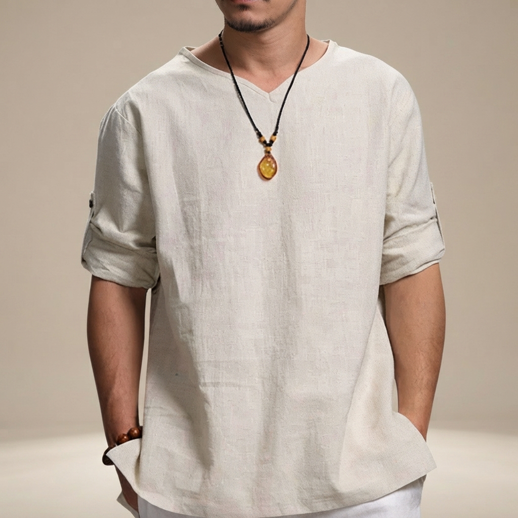 Edwin - Loose V-Neck Everyday Shirt