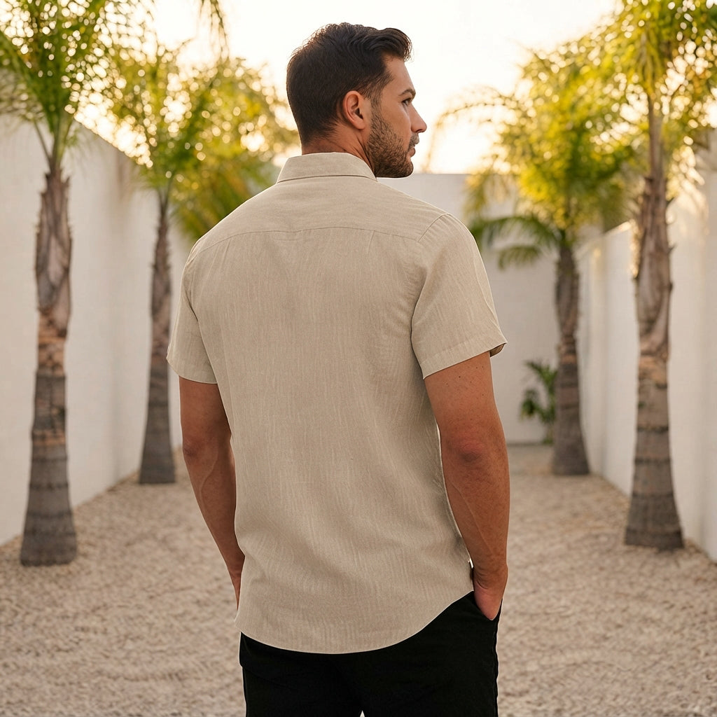Lewys - Casual Button-Front Polo Shirt