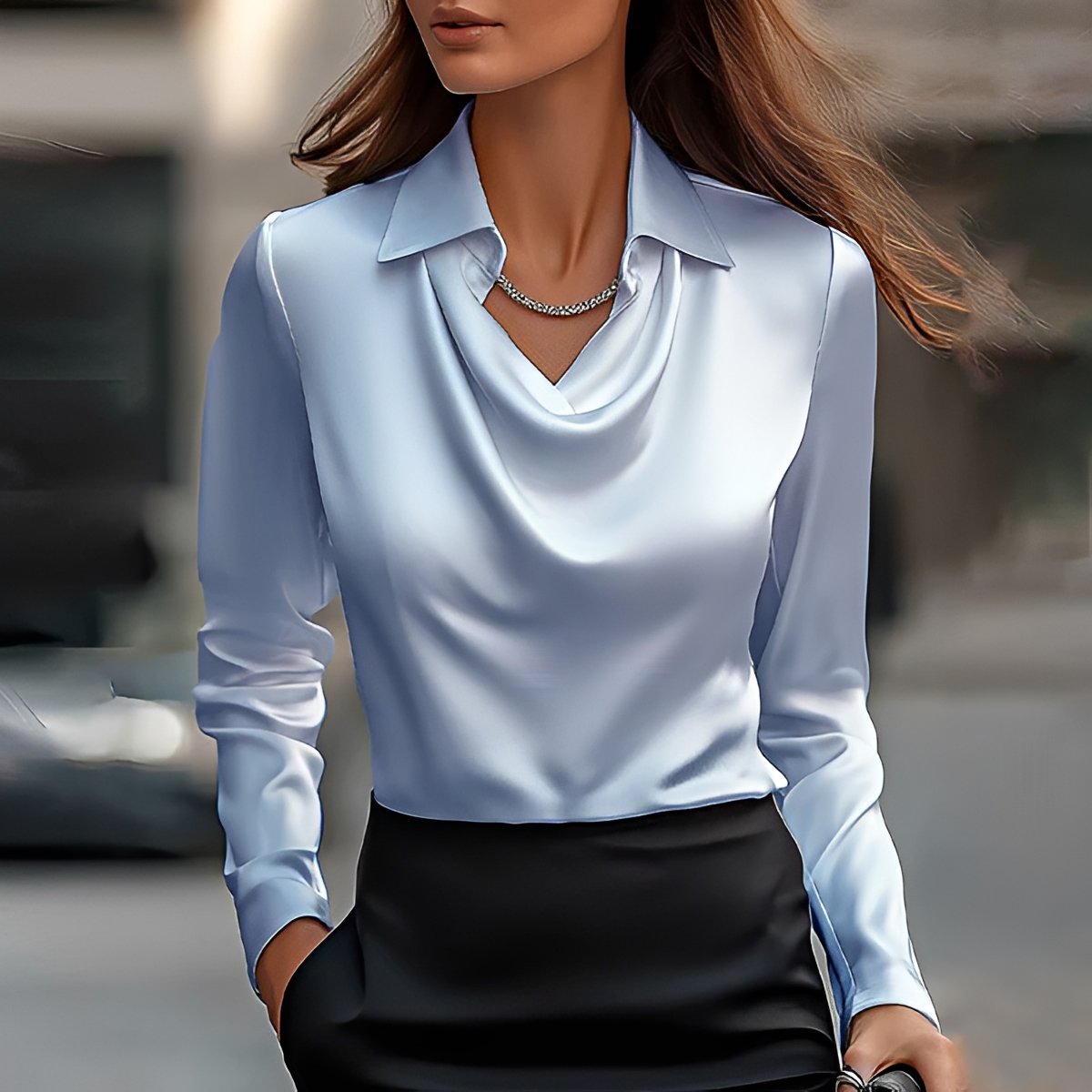 Chiara - Elegant Long Sleeve Blouse