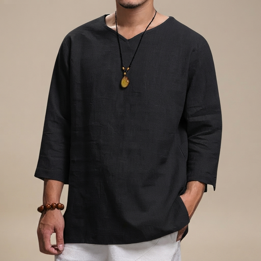 Edwin - Loose V-Neck Everyday Shirt