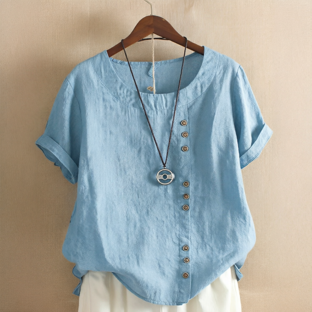 Noelle - Stylish Button Loose-Fit Blouse