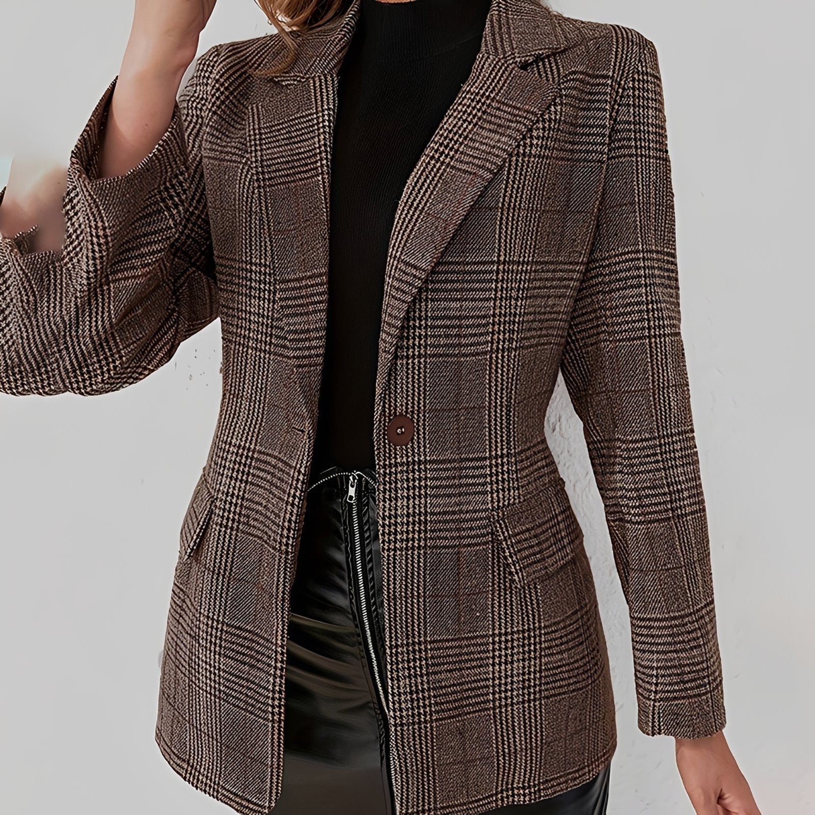 Eshal - Stylish Plaid Blazer