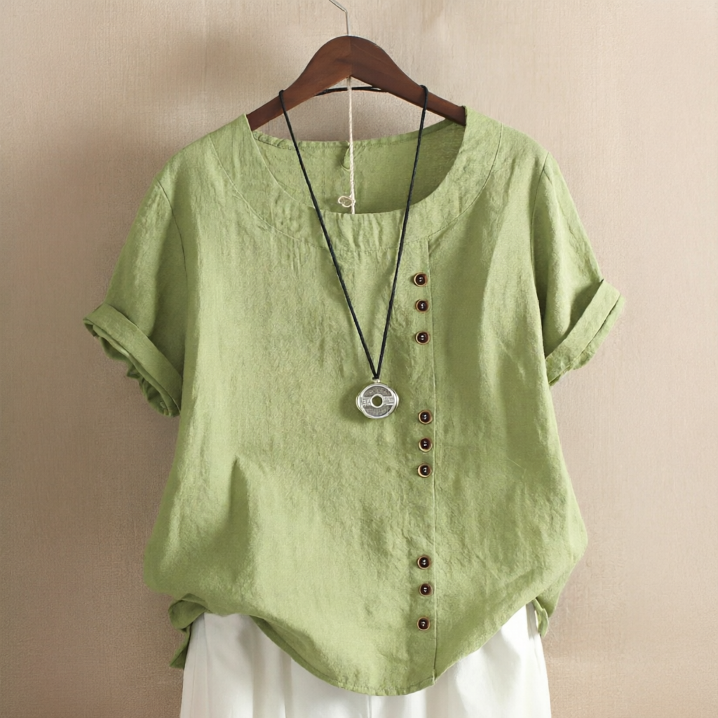 Noelle - Stylish Button Loose-Fit Blouse