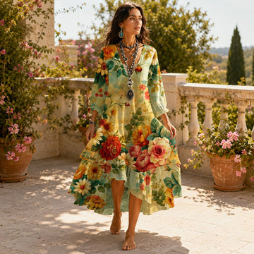 Amanda - Casual Long Sleeved Airy Dress