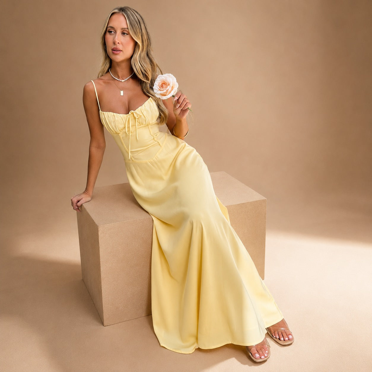 Louise - Chic Maxi Dress with Extended Length