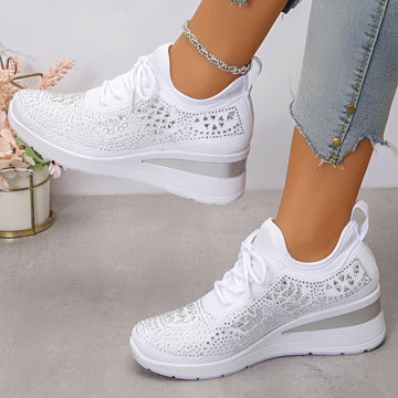 Elodie - Stylish Comfortable Sneakers with Rhinestone Details