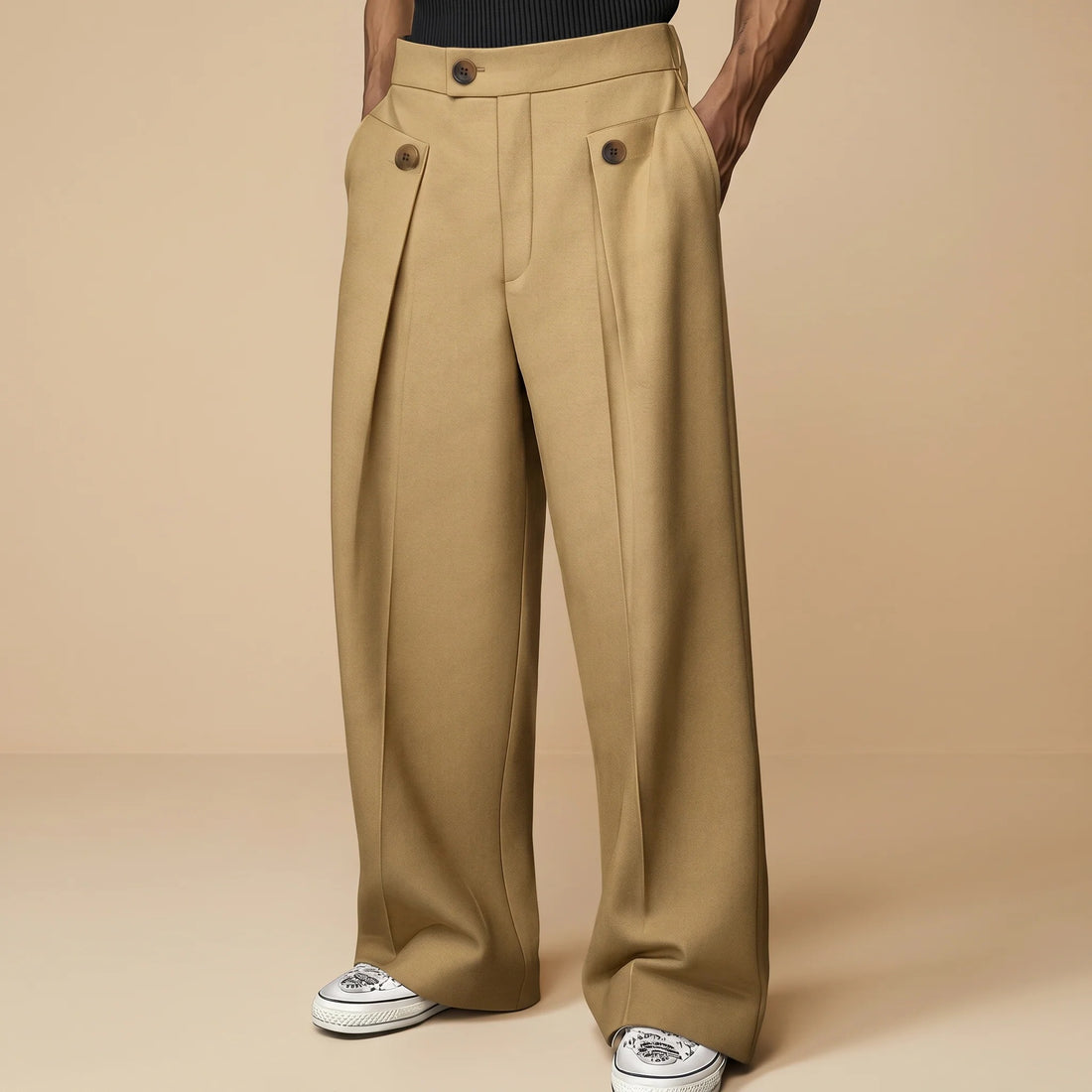 John - Stylish Loose High-Waist Trousers