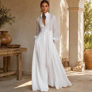 Kyran - Stylish Long-Sleeved Maxi Dress