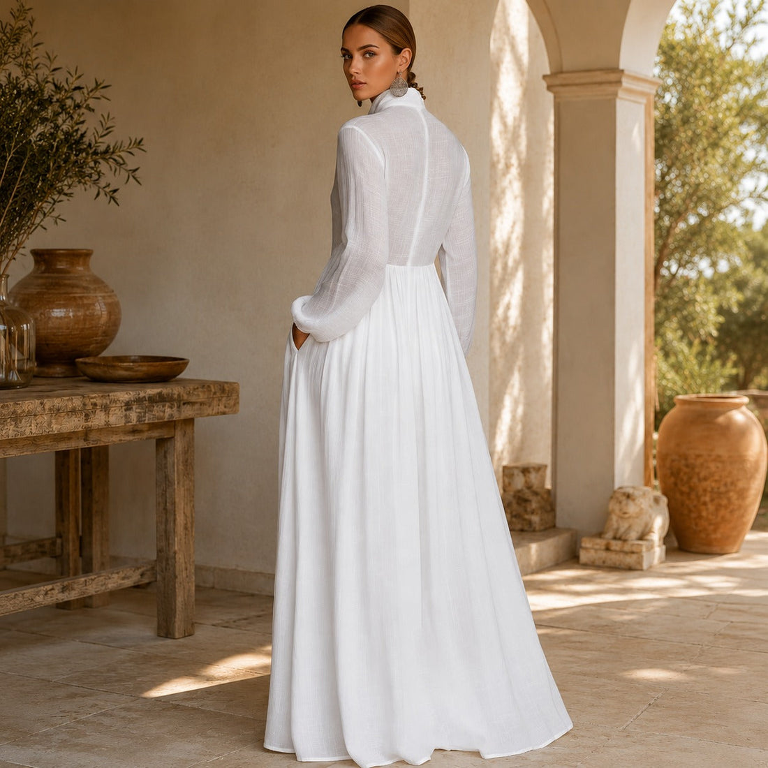 Kyran - Stylish Long-Sleeved Maxi Dress