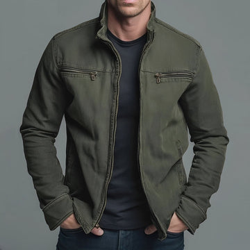 Jaden - Casual Washed Zip Jacket