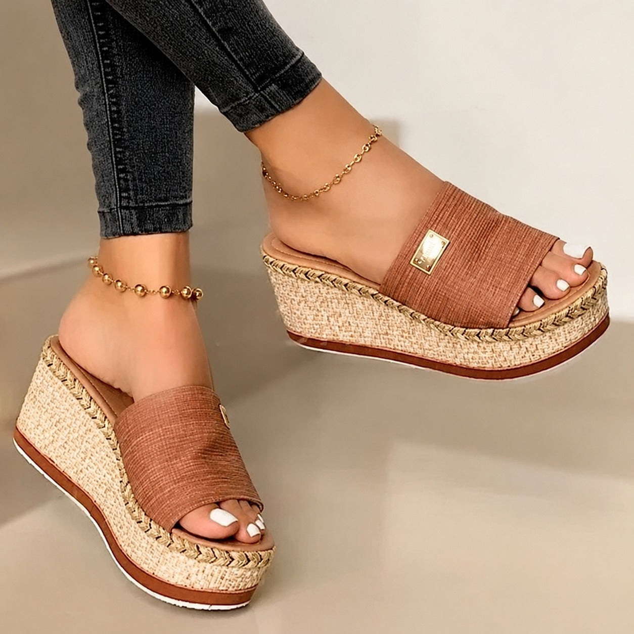 Camilla - Stylish High Wedge Sandals