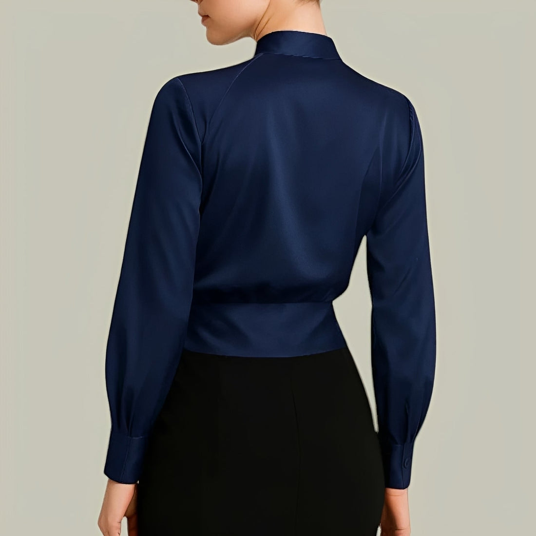 Livia - Elegant Long Sleeve Wrap Blouse