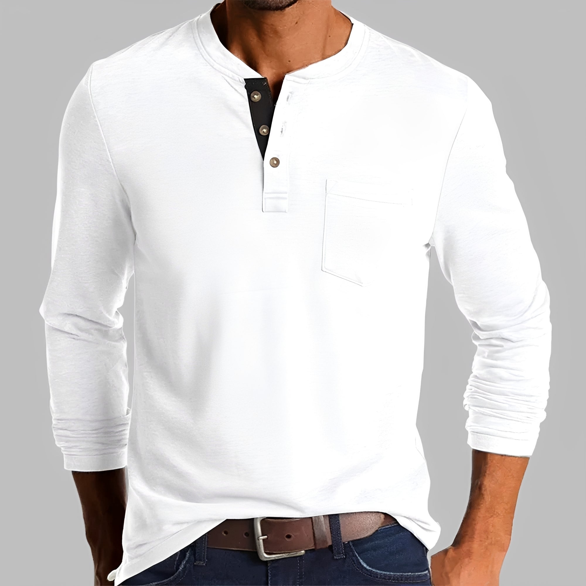 Dalton - Long Sleeve Henley Shirt