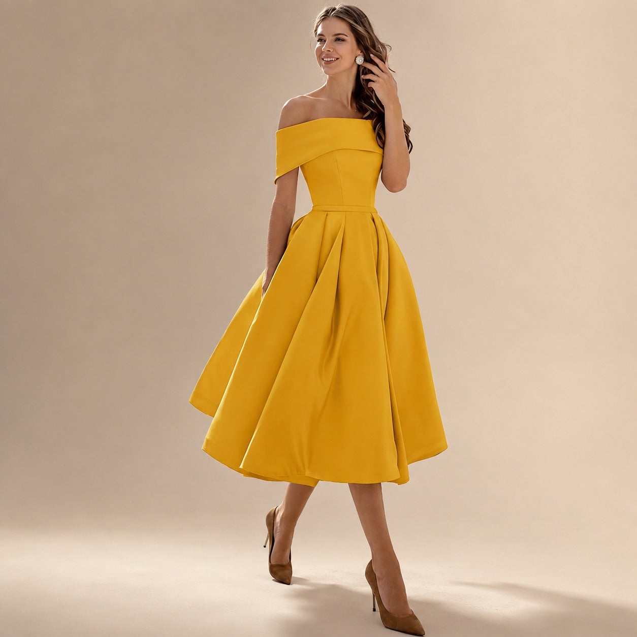 Erika - Stylish Off Shoulder Dress
