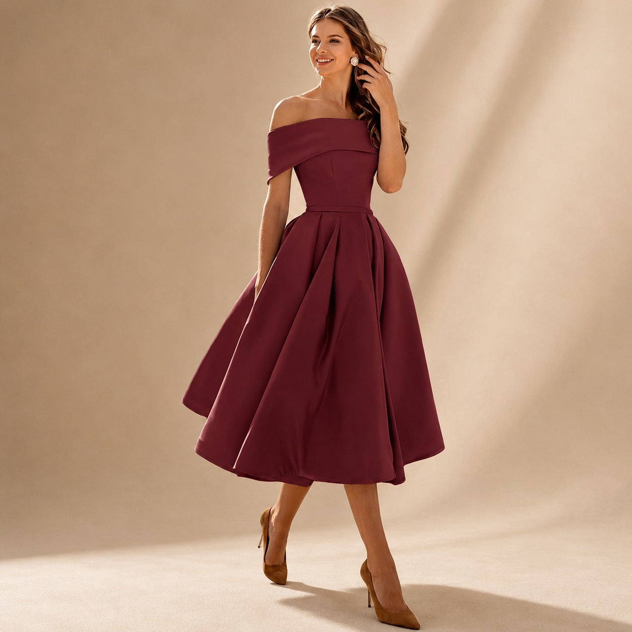 Erika - Stylish Off Shoulder Dress