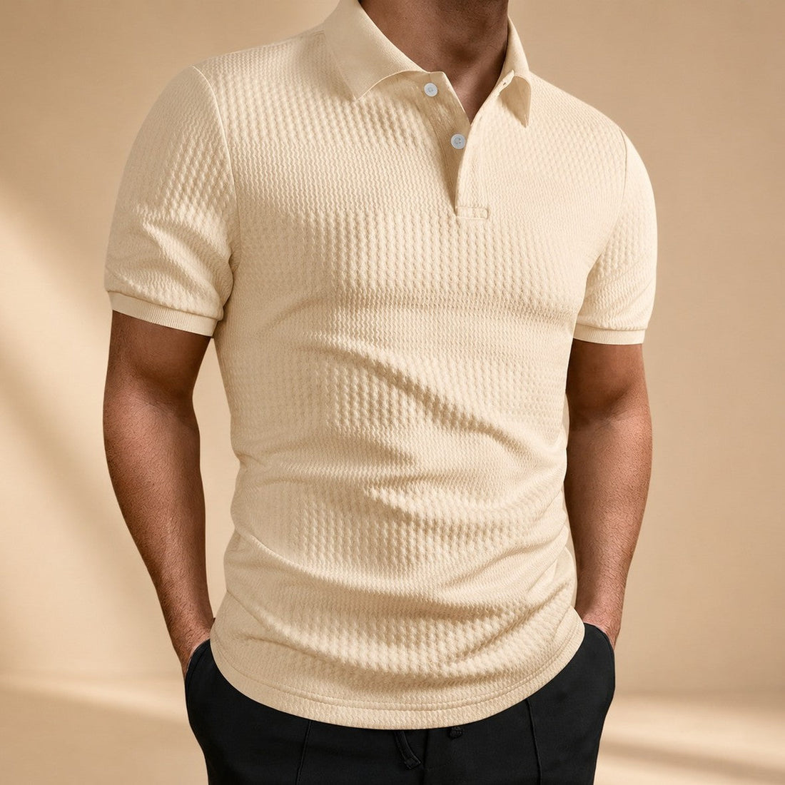 Robyn - Casual Textured Polo Shirt