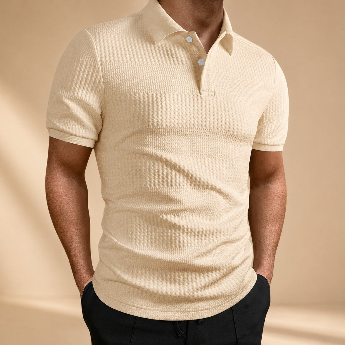 Robyn - Casual Textured Polo Shirt
