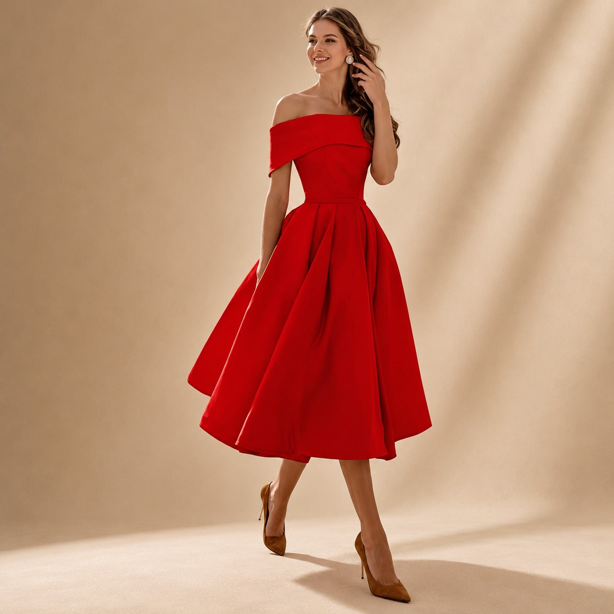 Erika - Stylish Off Shoulder Dress