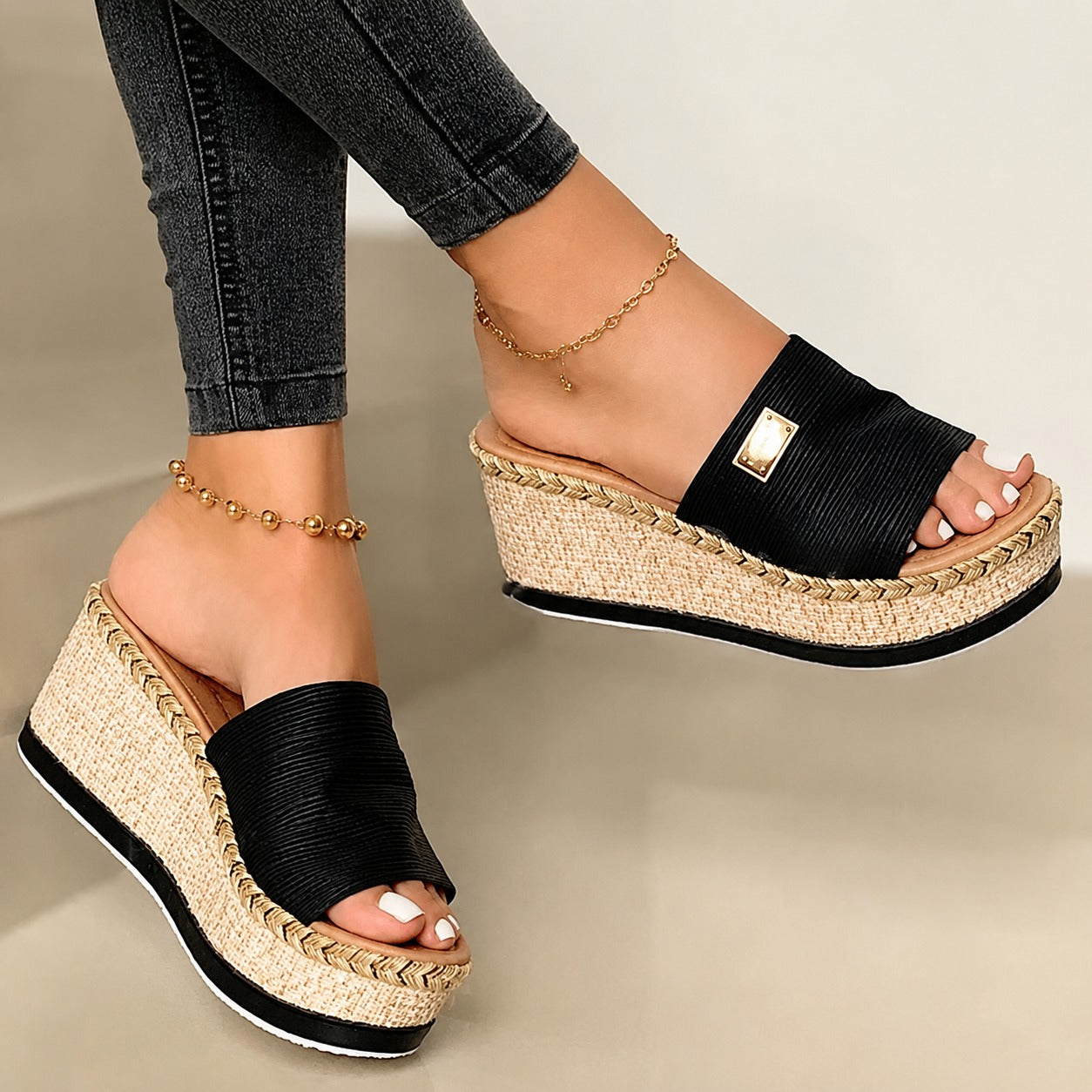 Camilla - Stylish High Wedge Sandals
