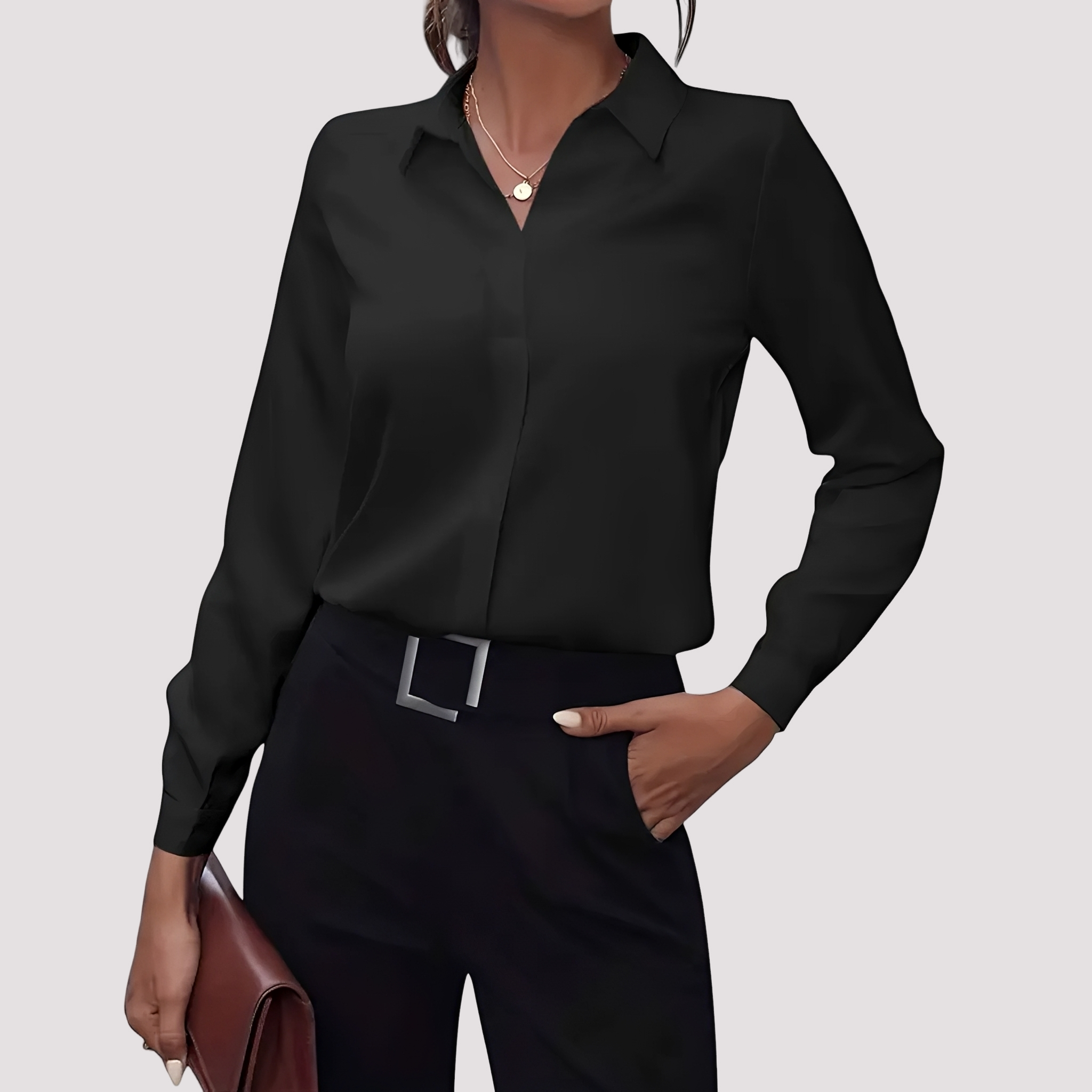 Alisa - Trendy Button-Up Shirt