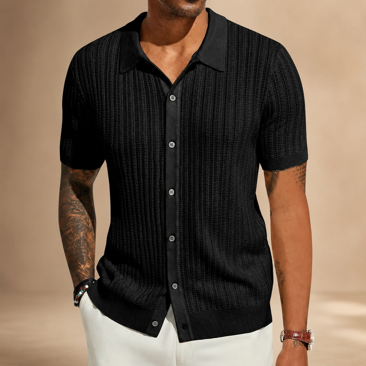 Steven - Casual Breathable Open Shirt