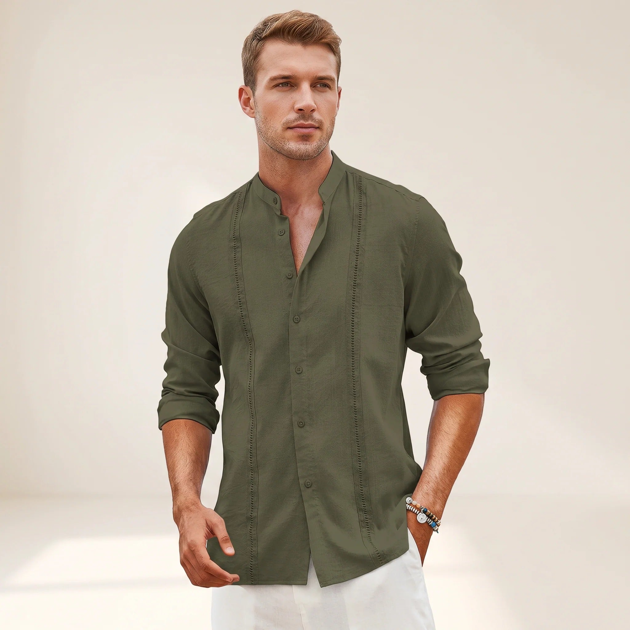 Olivier - Stylish Embroidered Shirt