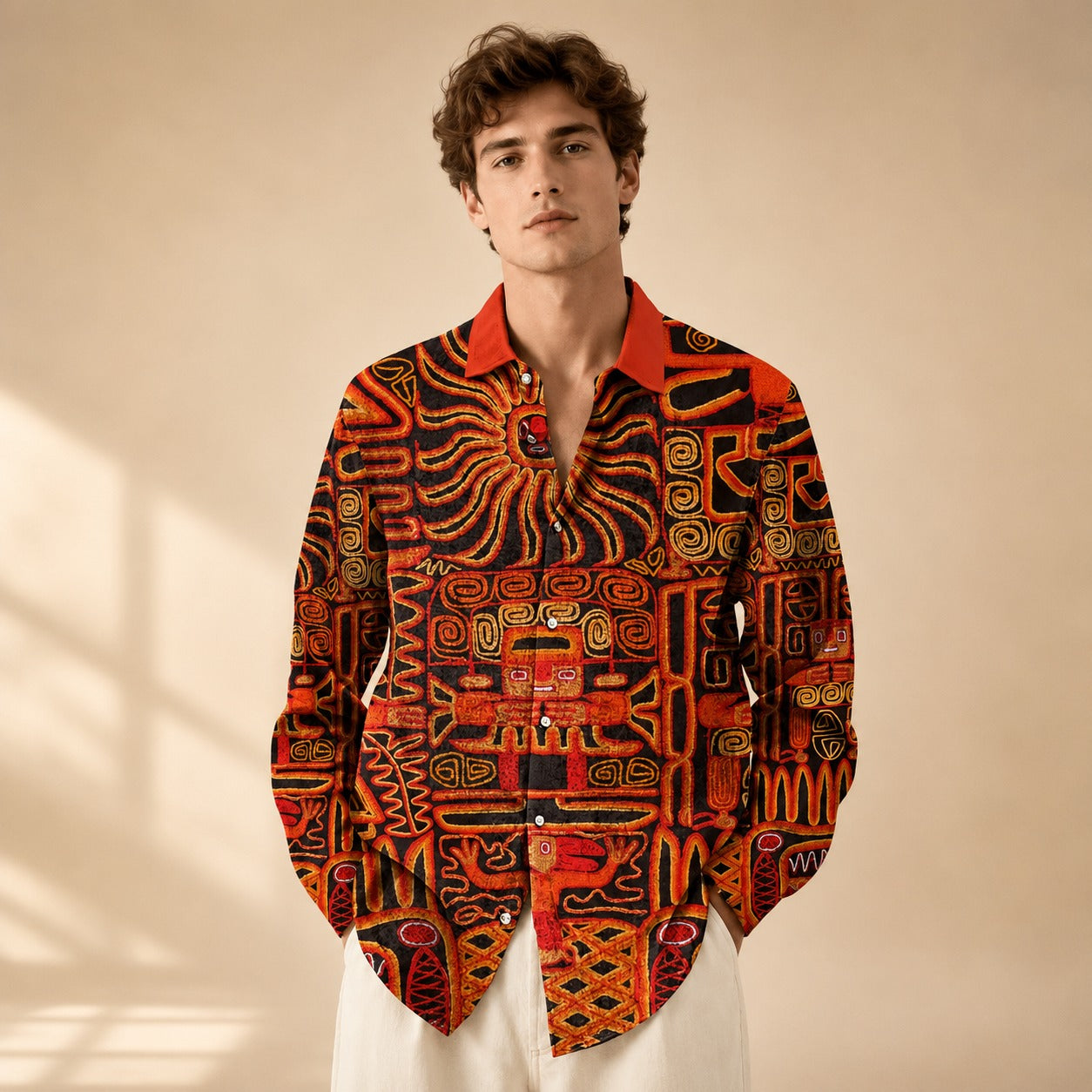 Neil - Creatively Styled Long Sleeved Shirt