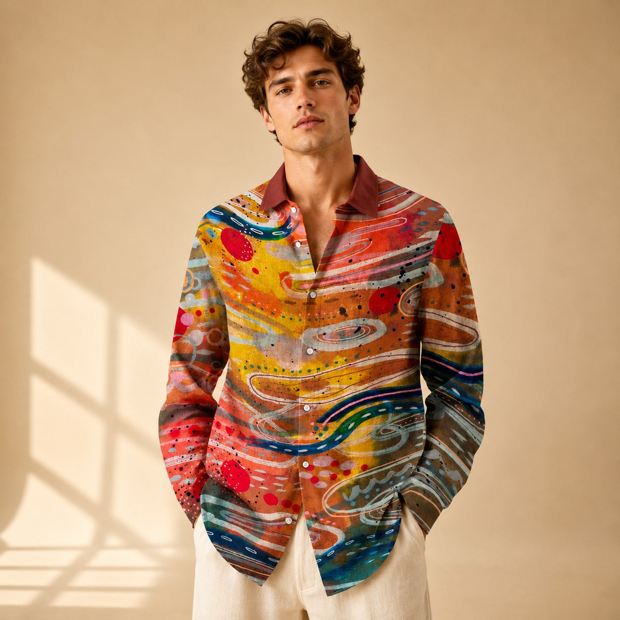 Neil - Creatively Styled Long Sleeved Shirt